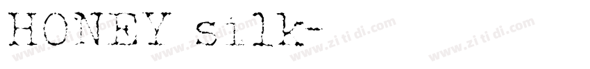 HONEY silk字体转换